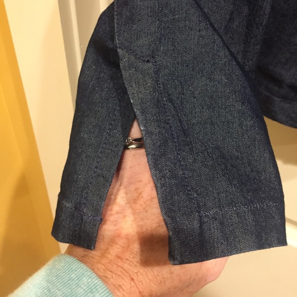 Express Jeans Dark Denim Suit Jacket Blazer - Picture 7 of 8